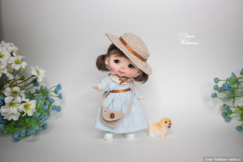 Дама с собачкой) — Куклы и тела Obitsu 11 (Ob11): гибриды (фото 6)