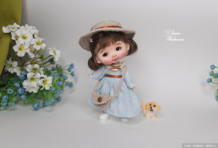 Дама с собачкой) — Куклы и тела Obitsu 11 (Ob11): гибриды (фото 7)