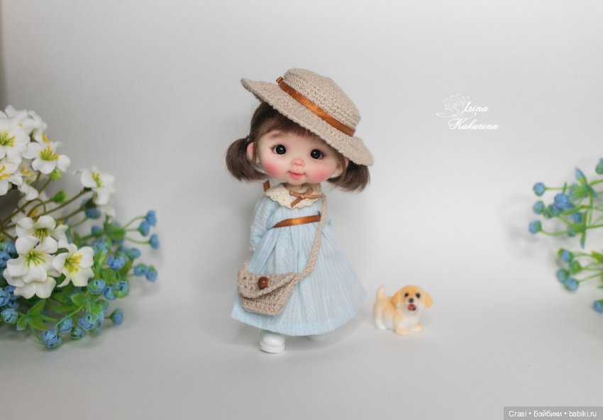 Дама с собачкой) — Куклы и тела Obitsu 11 (Ob11): гибриды (фото 4)