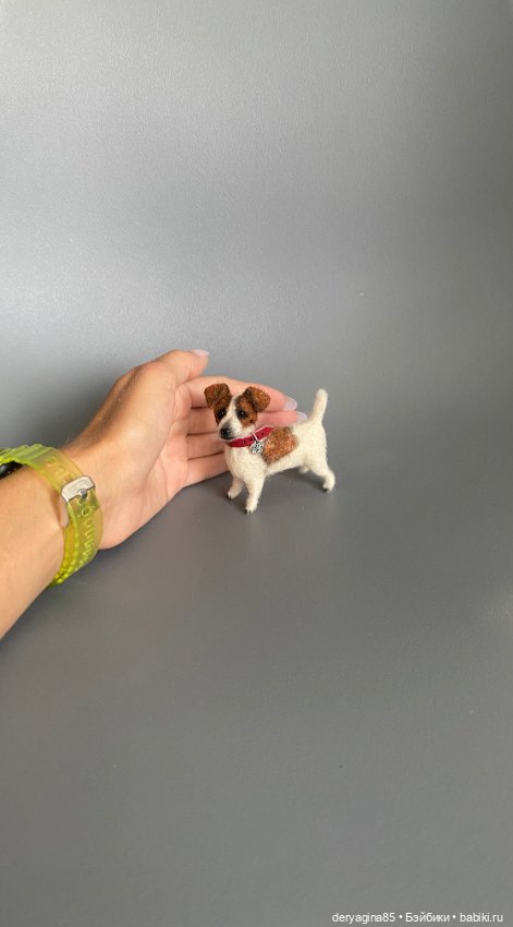 Джек Рассел терьер — Валяные игрушки из шерсти: сухое валяние (фото 6)