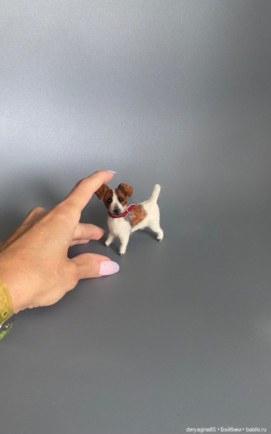 Джек Рассел терьер — Валяные игрушки из шерсти: сухое валяние (фото 4)
