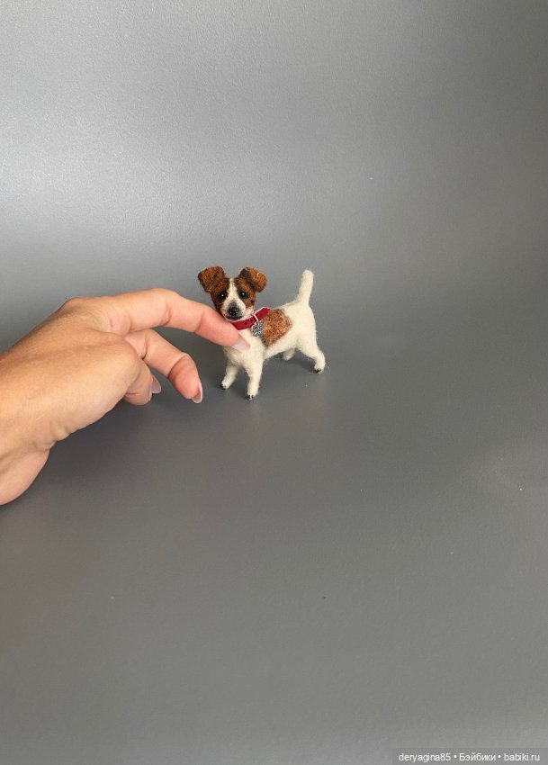 Джек Рассел терьер — Валяные игрушки из шерсти: сухое валяние (фото 8)