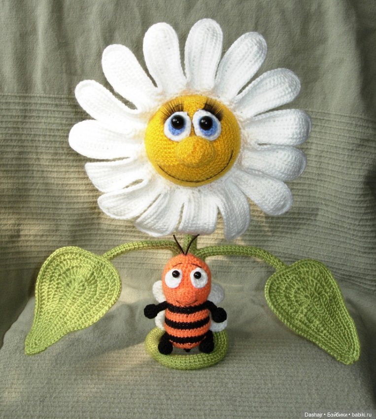 Ромашка — Вязаные игрушки и амигуруми: крючком
