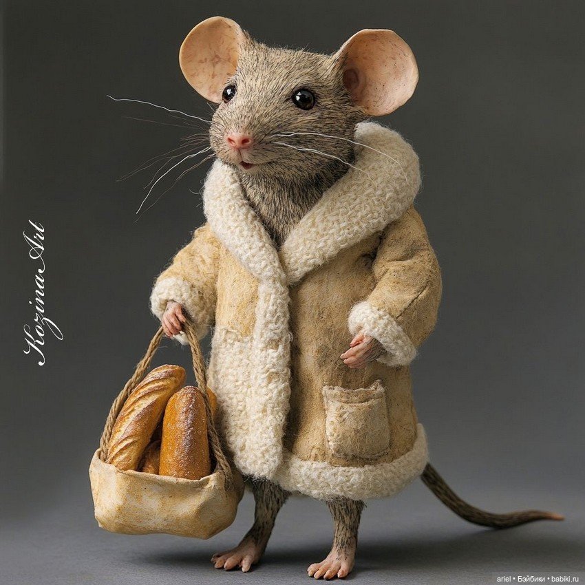 Крыски от Kozina Art — Валяные игрушки из шерсти: сухое валяние (фото 5)