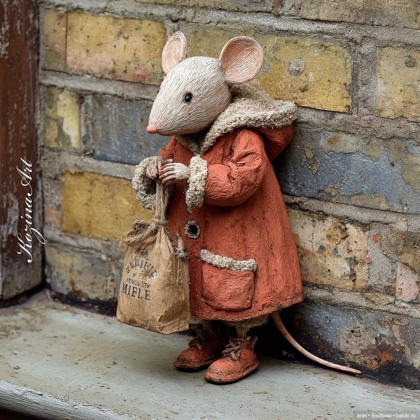 Крыски от Kozina Art — Валяные игрушки из шерсти: сухое валяние (фото 4)