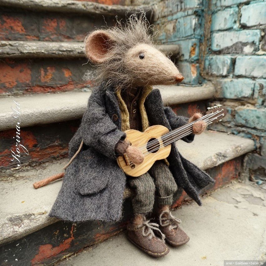 Крыски от Kozina Art — Валяные игрушки из шерсти: сухое валяние