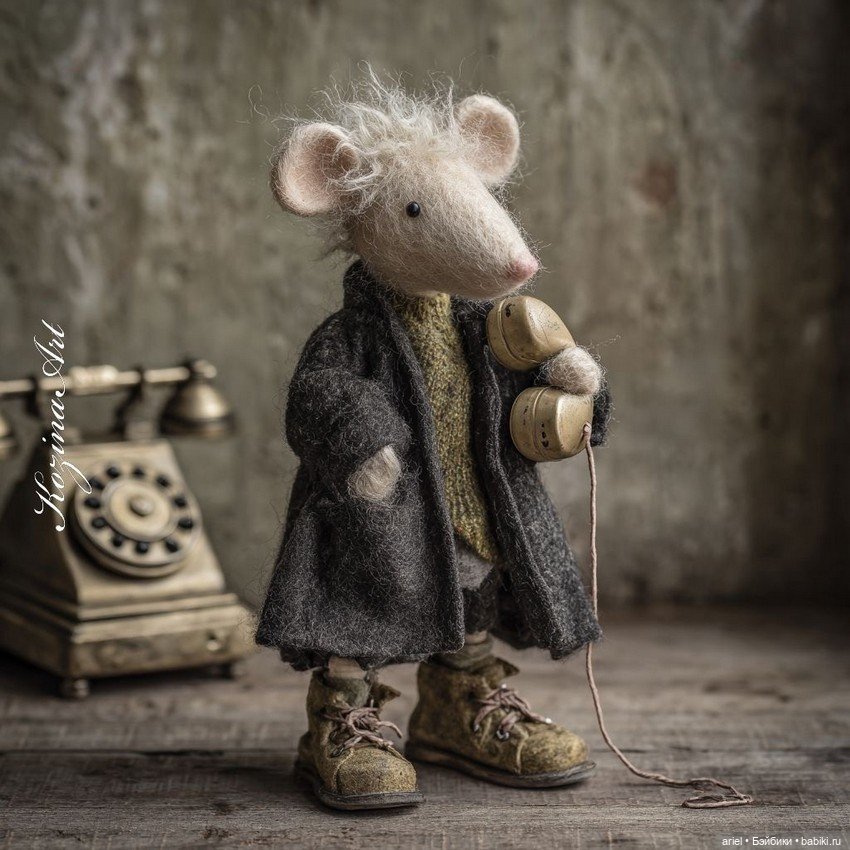 Крыски от Kozina Art — Валяные игрушки из шерсти: сухое валяние (фото 8)