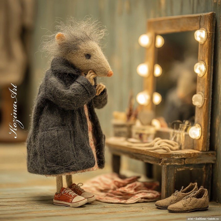 Крыски от Kozina Art — Валяные игрушки из шерсти: сухое валяние (фото 2)