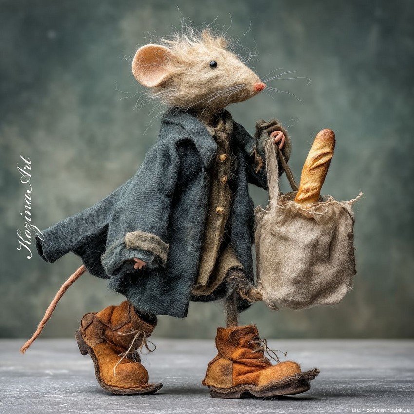 Крыски от Kozina Art — Валяные игрушки из шерсти: сухое валяние (фото 6)