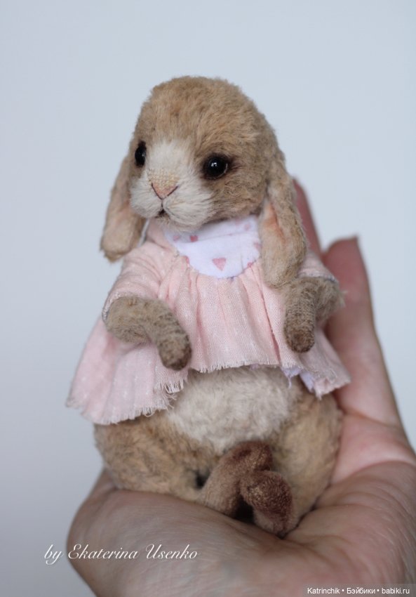 Зайка тедди 12 см — Авторские мишки Тедди и друзья: фото (фото 10)