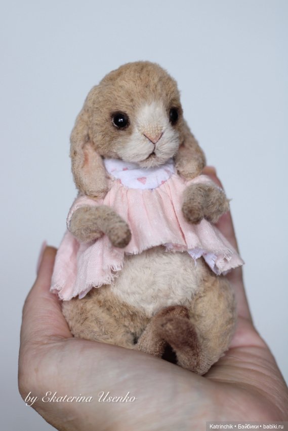 Зайка тедди 12 см — Авторские мишки Тедди и друзья: фото (фото 8)