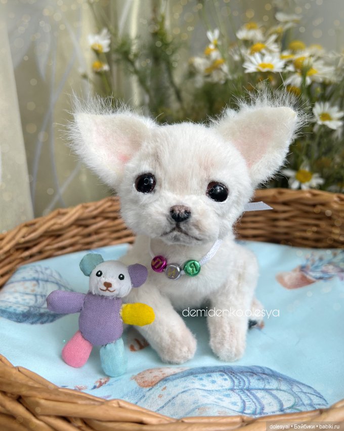 Щенок чихуахуа Лия 💖 — Игрушки в смешанной технике (мех и глина): Арт (фото 7)