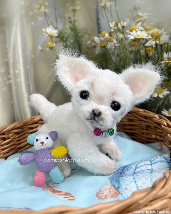 Щенок чихуахуа Лия 💖 — Игрушки в смешанной технике (мех и глина): Арт