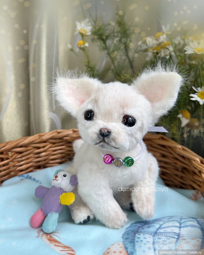 Щенок чихуахуа Лия 💖 — Игрушки в смешанной технике (мех и глина): Арт (фото 6)