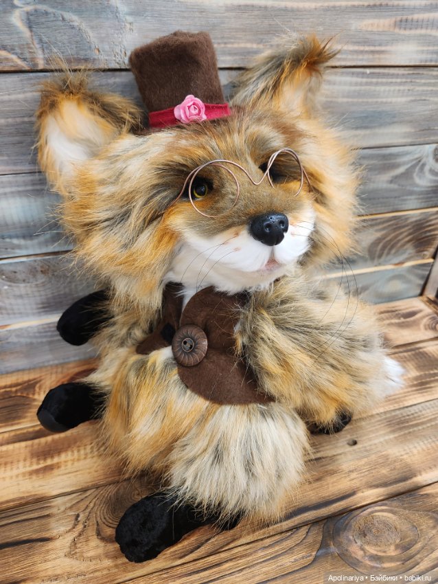 Лис Lars — Игрушки в смешанной технике (мех и глина): Арт (фото 2)