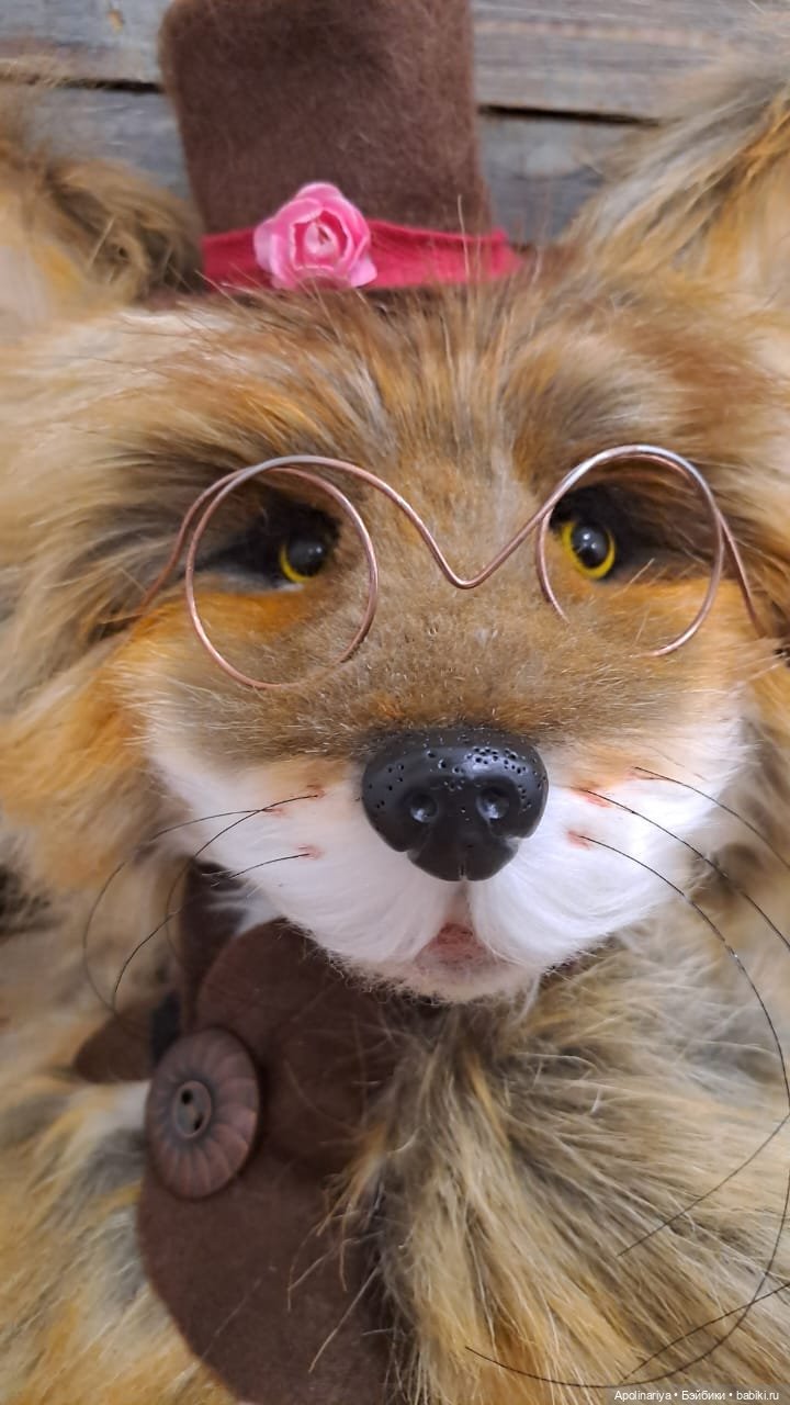 Лис Lars — Игрушки в смешанной технике (мех и глина): Арт (фото 5)