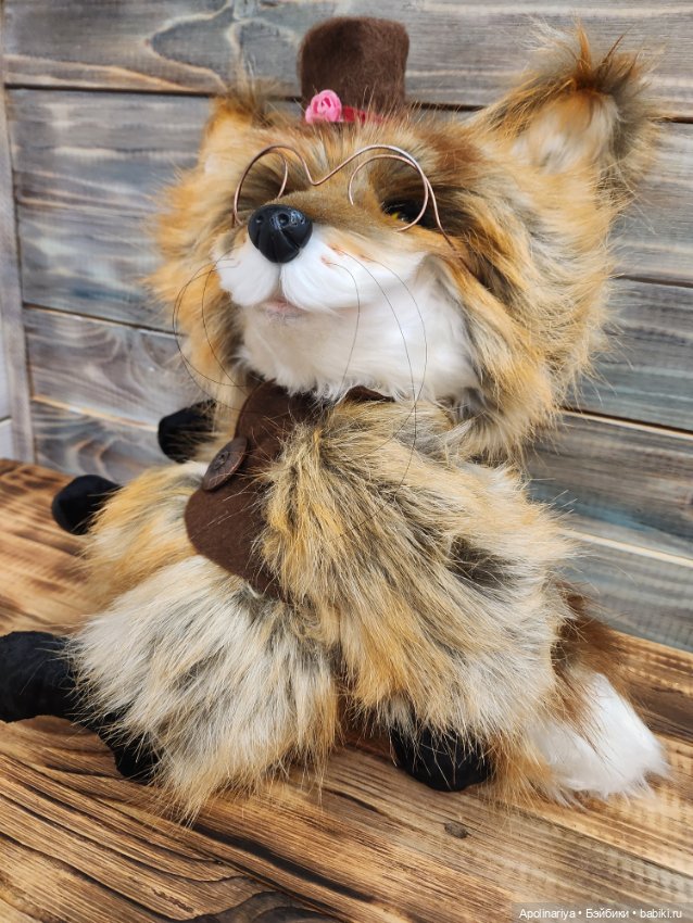Лис Lars — Игрушки в смешанной технике (мех и глина): Арт (фото 3)