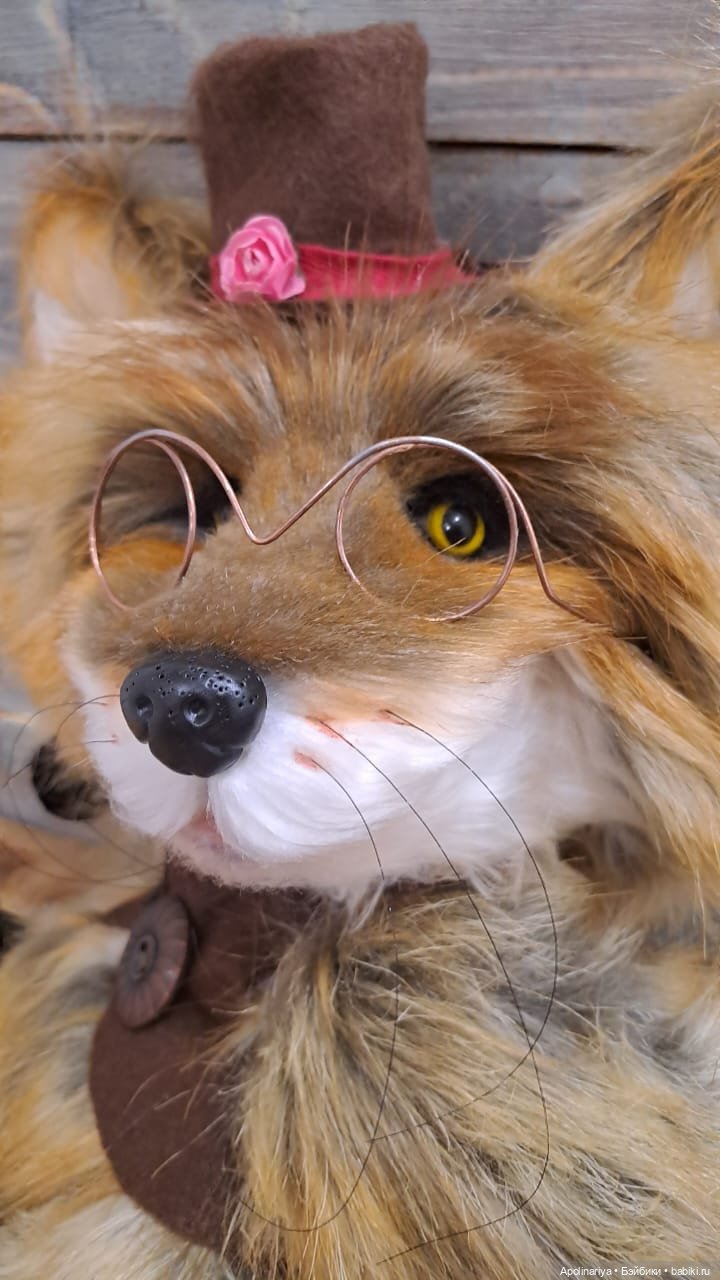 Лис Lars — Игрушки в смешанной технике (мех и глина): Арт (фото 7)