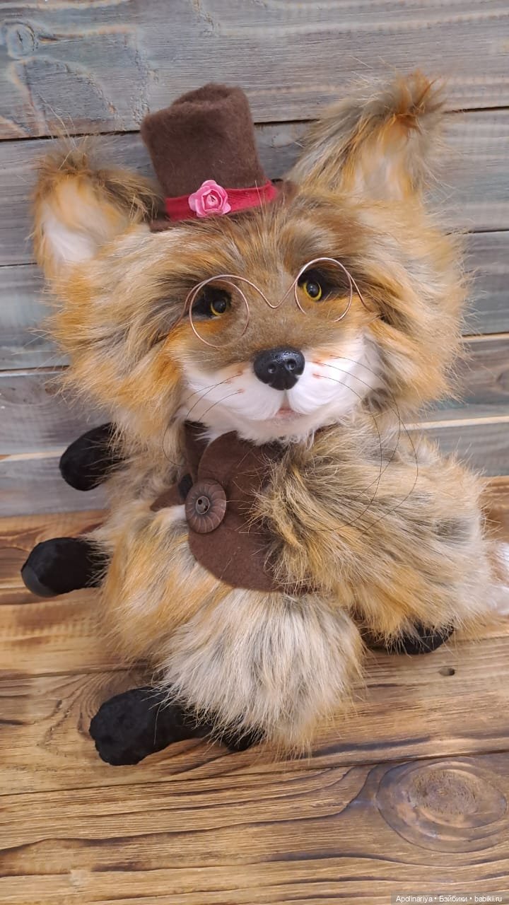 Лис Lars — Игрушки в смешанной технике (мех и глина): Арт (фото 8)