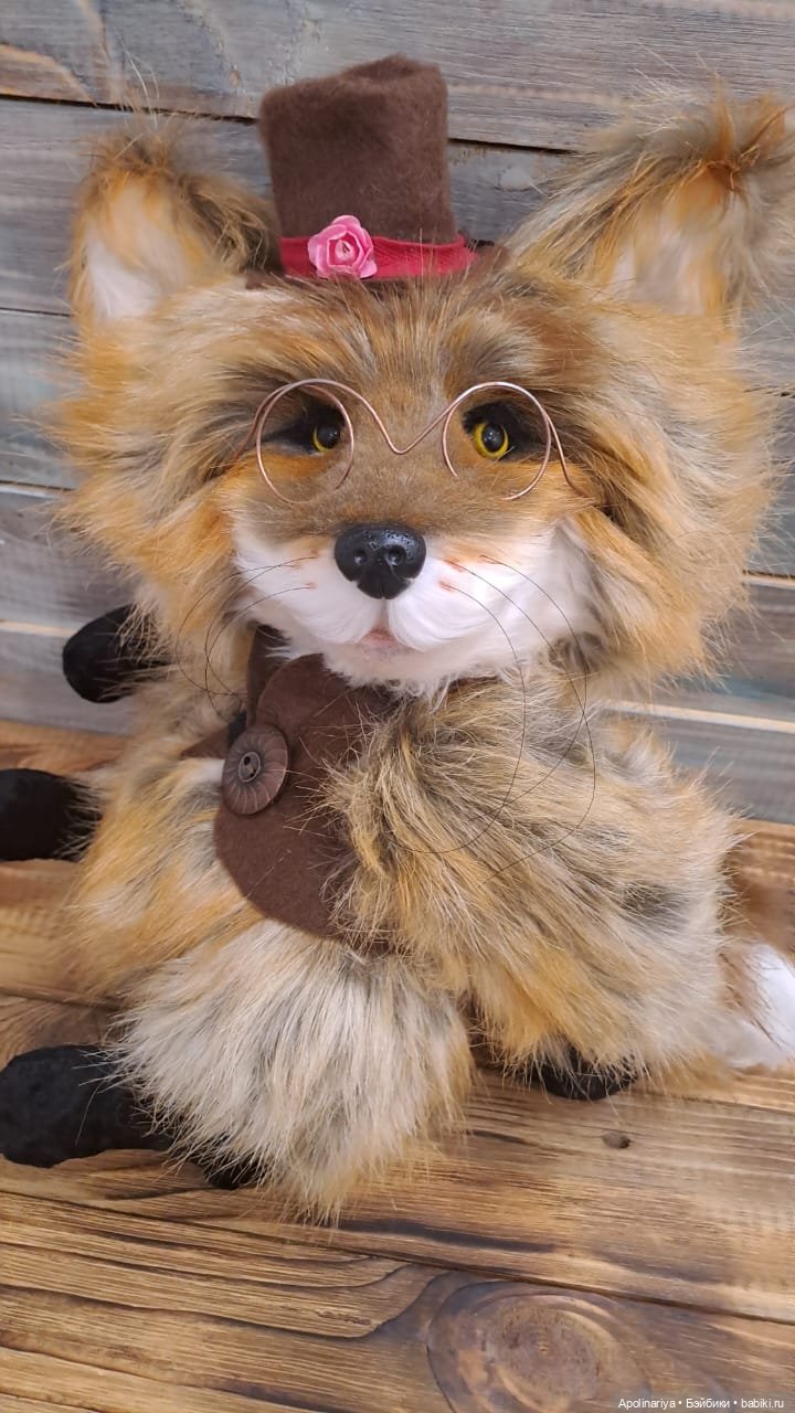 Лис Lars — Игрушки в смешанной технике (мех и глина): Арт (фото 10)