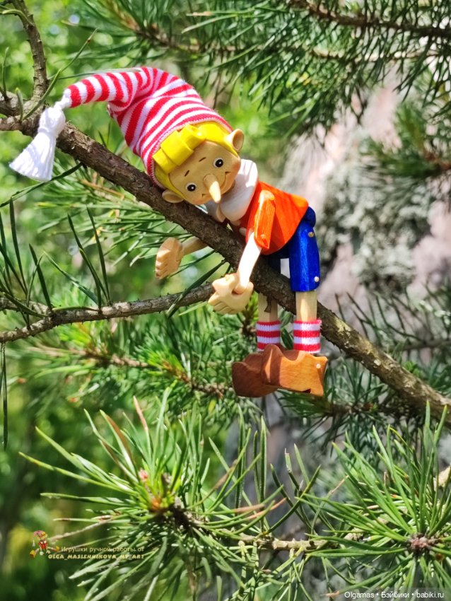 Буратино на природе! 🌿🌿🌿 — Авторские игрушки из дерева: резьба