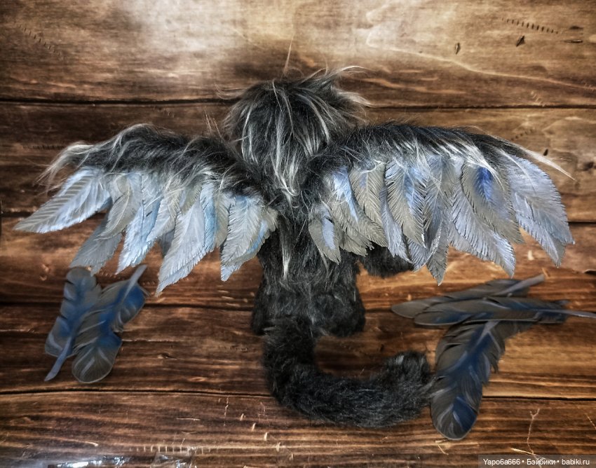 Летающая обезьяна — Игрушки в смешанной технике (мех и глина): Арт (фото 5)