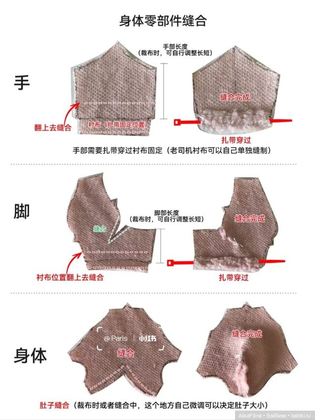 Выкройка Лабубу + инструкция (фото 7)