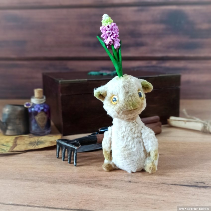 Урок цветоводства — Текстильные игрушки и примитивы: кофейные (фото 7)