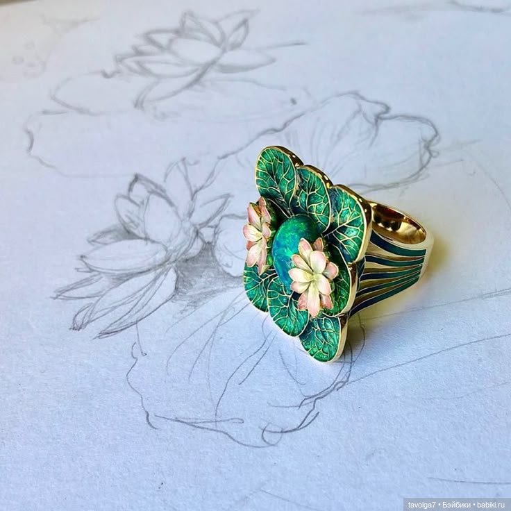 Кувшинки в ювелирных украшениях