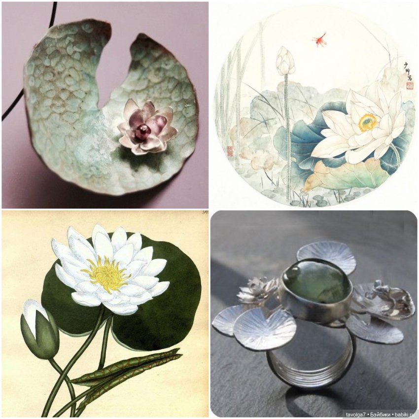 Кувшинки в ювелирных украшениях