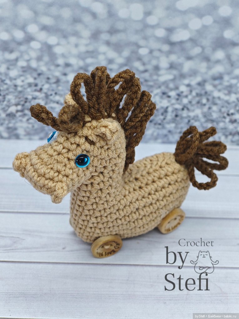 Конь Кудряшик — Вязаные игрушки и амигуруми: крючком (фото 8)