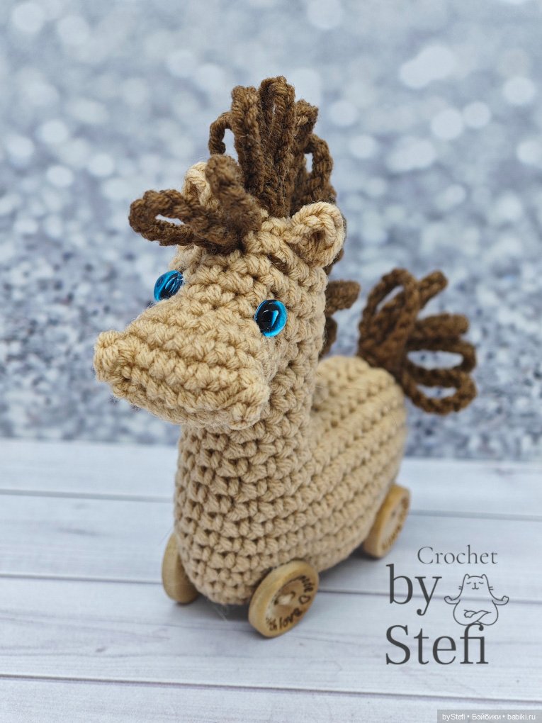 Конь Кудряшик — Вязаные игрушки и амигуруми: крючком