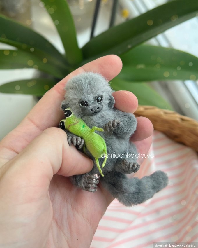 Мармозетка Пума ❤️✨ — Игрушки в смешанной технике (мех и глина): Арт (фото 4)