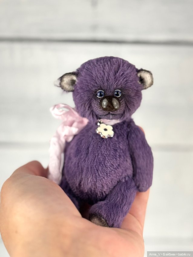 Тедди мишка Элфи с джинсовым брелочком (фото 3)