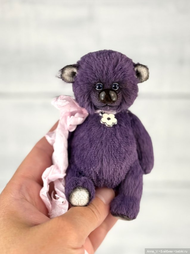 Тедди мишка Элфи с джинсовым брелочком (фото 2)