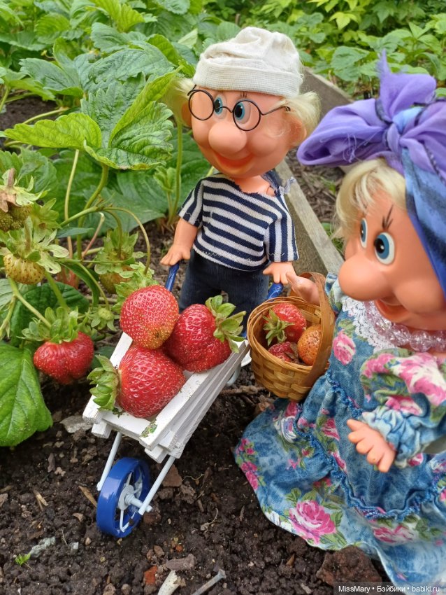 Собираем клубнику — Винтажные куклы ГДР (Немки): Бигги