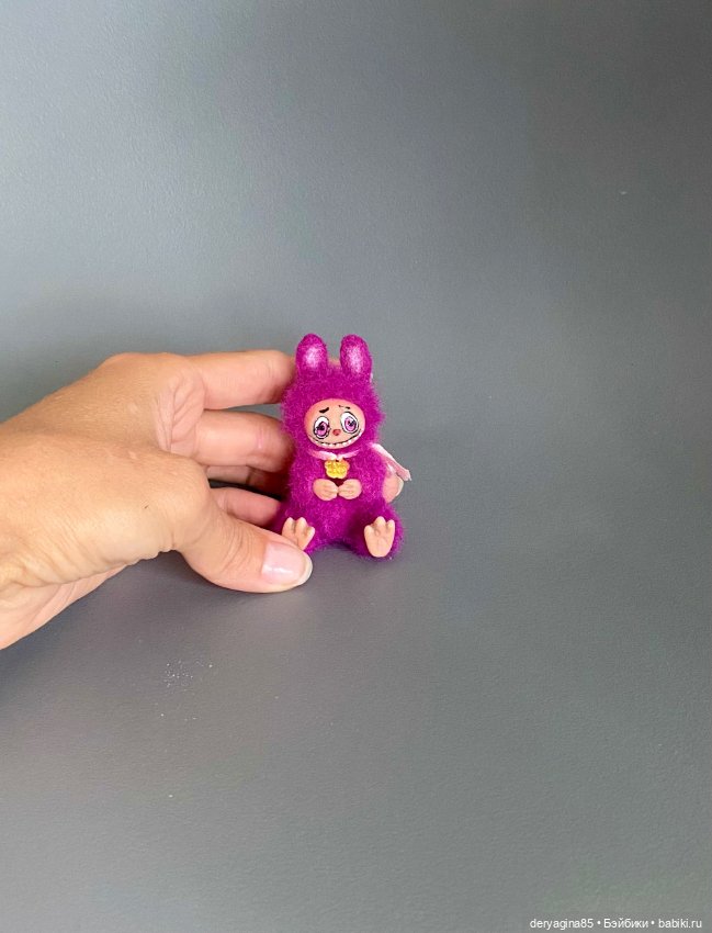 Лабубу — Валяные игрушки из шерсти: сухое валяние (фото 2)