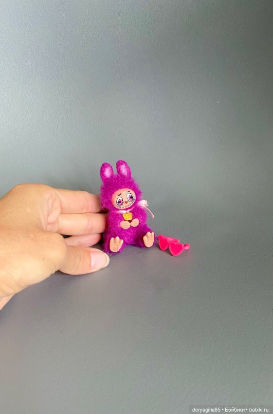 Лабубу — Валяные игрушки из шерсти: сухое валяние