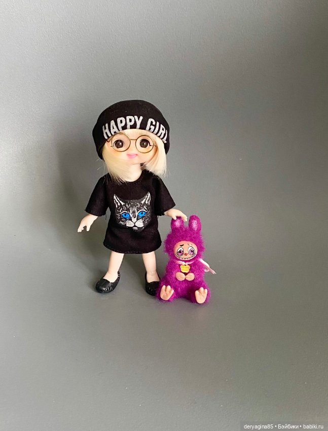 Лабубу — Валяные игрушки из шерсти: сухое валяние (фото 7)