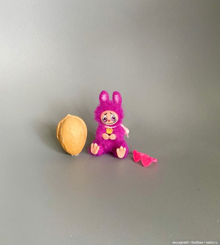 Лабубу — Валяные игрушки из шерсти: сухое валяние (фото 10)