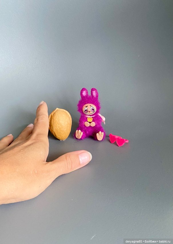 Лабубу — Валяные игрушки из шерсти: сухое валяние (фото 9)