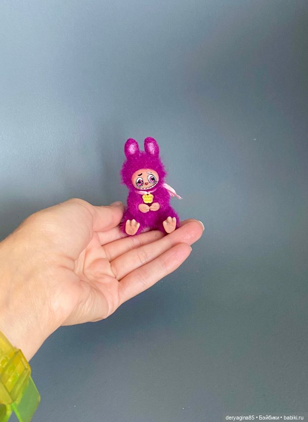 Лабубу — Валяные игрушки из шерсти: сухое валяние (фото 6)