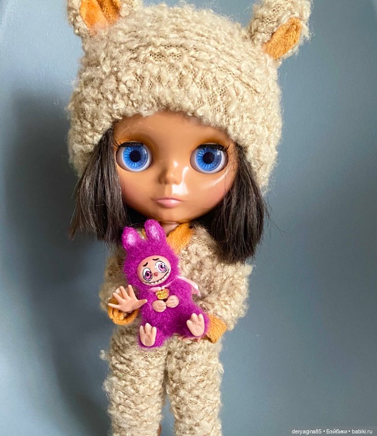 Лабубу — Валяные игрушки из шерсти: сухое валяние