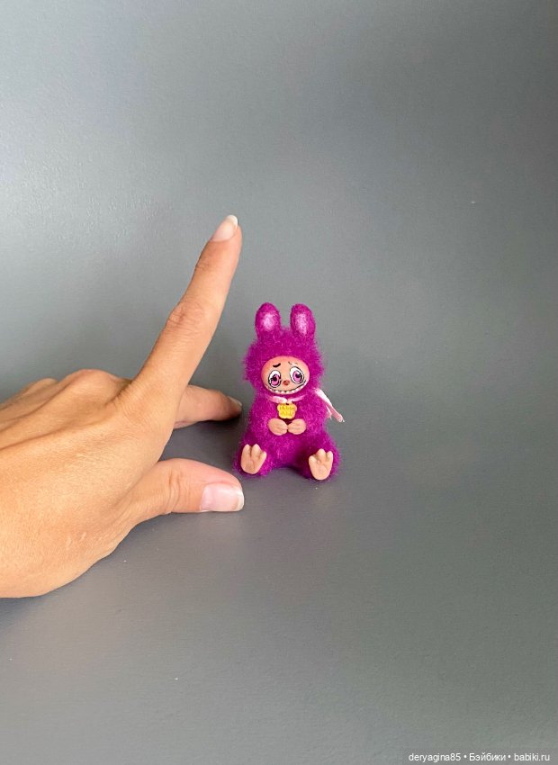 Лабубу — Валяные игрушки из шерсти: сухое валяние (фото 5)