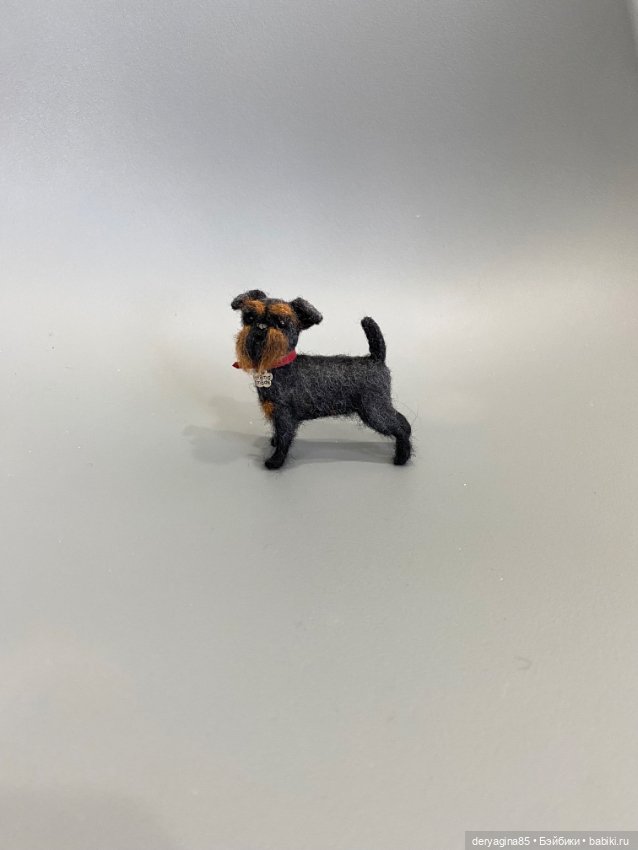 Бельгийский гриффон — Валяные игрушки из шерсти: сухое валяние (фото 5)