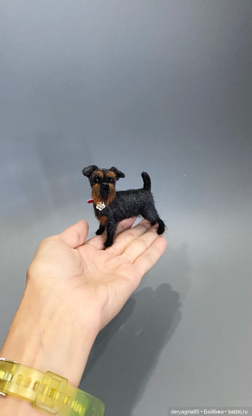 Бельгийский гриффон — Валяные игрушки из шерсти: сухое валяние (фото 4)