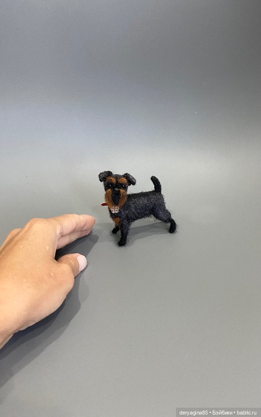 Бельгийский гриффон — Валяные игрушки из шерсти: сухое валяние