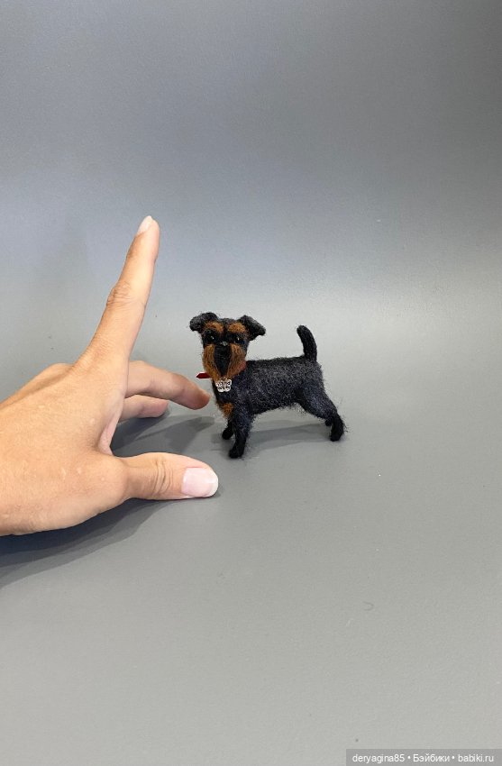 Бельгийский гриффон — Валяные игрушки из шерсти: сухое валяние (фото 6)