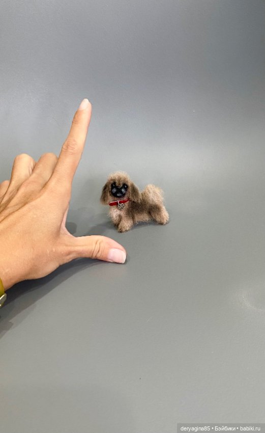 Пекинес — Валяные игрушки из шерсти: сухое валяние (фото 8)