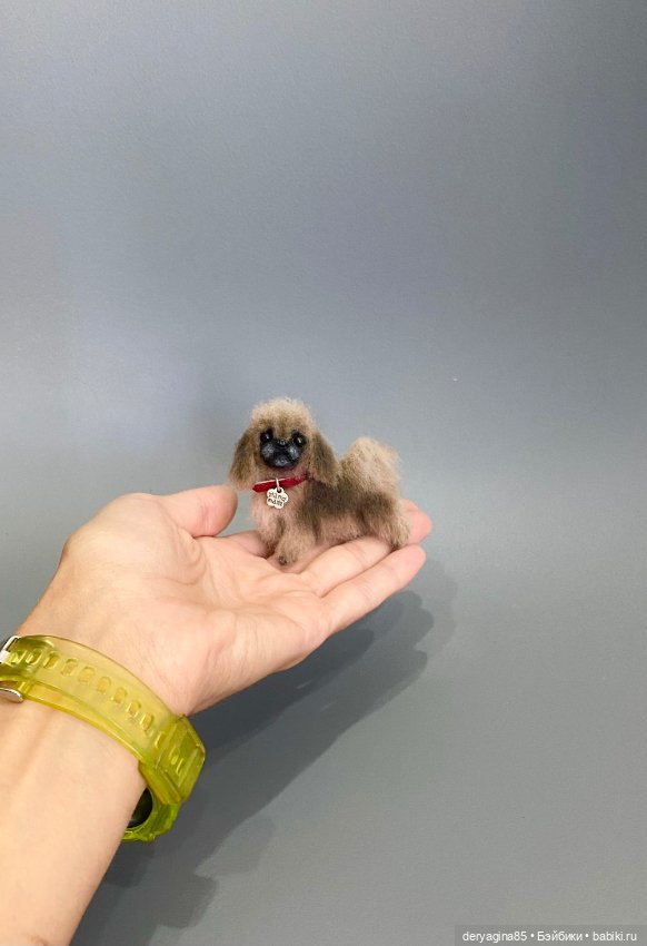 Пекинес — Валяные игрушки из шерсти: сухое валяние (фото 7)